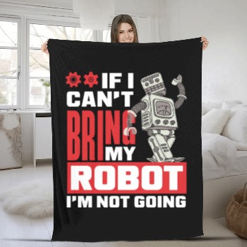 Discover Funny Robotics Robot Engineering Programming Fleece Blankets
