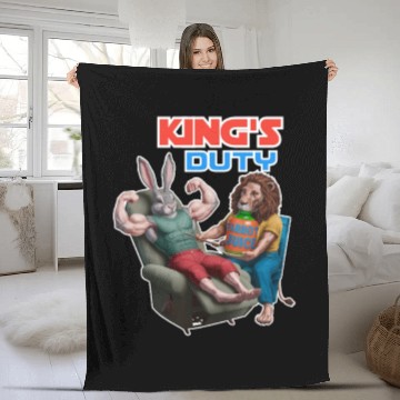 Discover "Royal Rabbit: A Majestic Monarch's Journey" Fleece Blankets