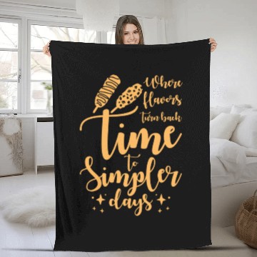 Discover Time to Simpler Days Corn Dog Nostalgia Fleece Blankets