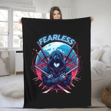 Discover fearless assasin Fleece Blankets