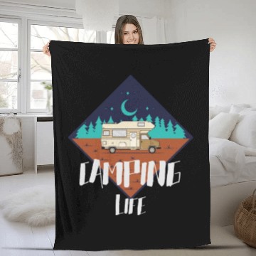 Discover CAMPING LIFE (pd119) Fleece Blankets