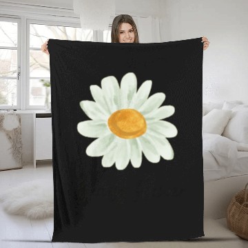 Discover Aesthetic Spring Daisy Flower Fleece Blankets