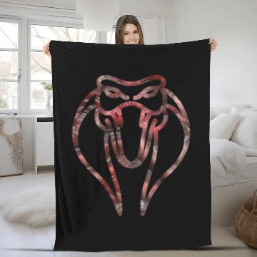 Discover Snake Face Fleece Blankets