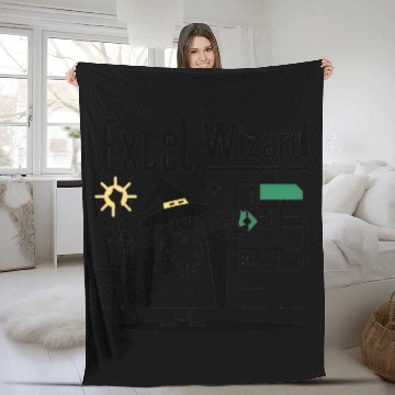 Discover excel wizad funny accountant, bookkeeper and audit Fleece Blankets