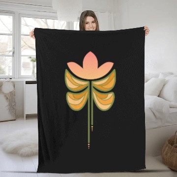Discover Spring butterfly flower Fleece Blankets