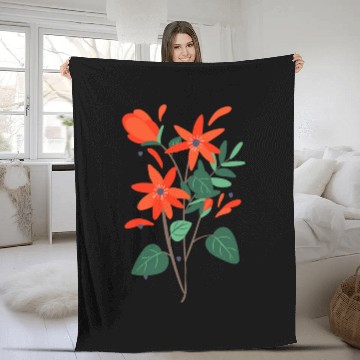 Discover Flowers spring Fleece Blankets