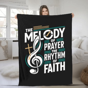 Discover Prayer Songs Jesus Christ Religious Music Praise Fleece Blankets