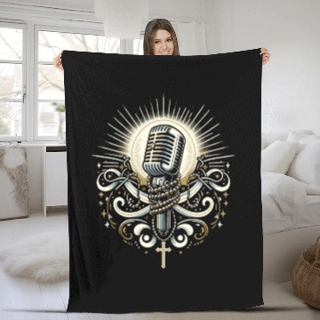 Discover Prayer Songs Jesus Christ Religious Music Praise Fleece Blankets