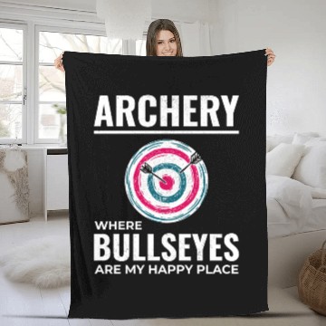 Discover Archery Targets Archer Bullseye Shooting Sport Fleece Blankets