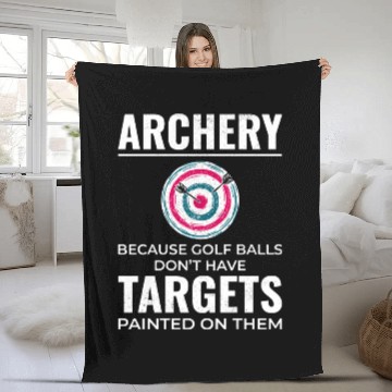 Discover Archery Targets Archer Bullseye Shooting Sport Fleece Blankets