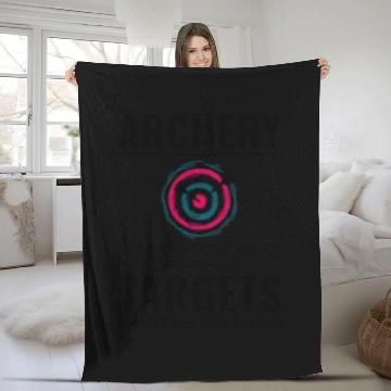 Discover Archery Targets Archer Bullseye Shooting Sport Fleece Blankets