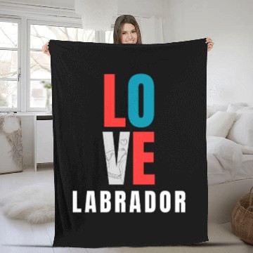 Discover Labrador Love | Dog Lover Fleece Blankets