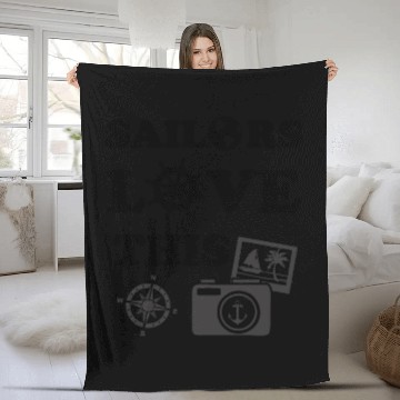 Discover Funny sailors seafarers mariners lifestyle sea fun Fleece Blankets