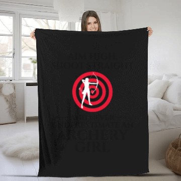 Discover Archery Targets Archer Bullseye Shooting Sport Fleece Blankets
