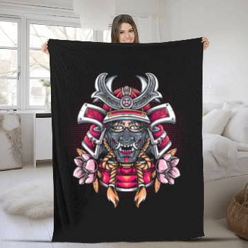 Discover Samurai Girl Warrior Fleece Blankets