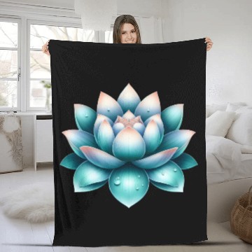 Discover Serene Lotus Fleece Blankets