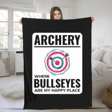 Discover Archery Targets Archer Bullseye Shooting Sport Fleece Blankets