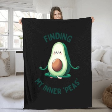 Discover Avocado Yoga - Finding My Inner 'Peas' Fleece Blankets