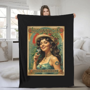 Discover Joyful consumption marijuana Fleece Blankets