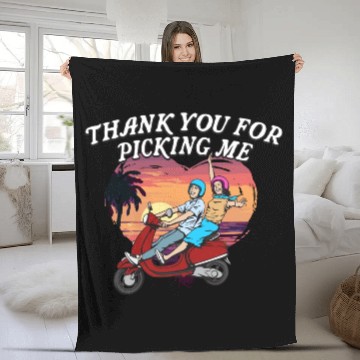 Discover Thank You for Picking Me Funny Valentines Day Humo Fleece Blankets
