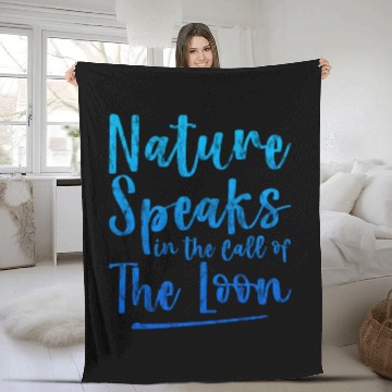 Discover Nature Speaks In The Call Of The Loon 3 Fleece Blankets