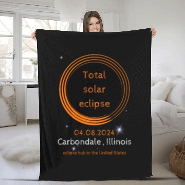 Discover Total solar eclipse 2024 eclipse hub in the United Fleece Blankets