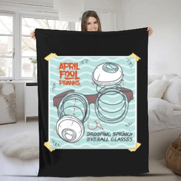 Discover April Mob Fool Pranks Fake Eyeball Scary For Fun Fleece Blankets