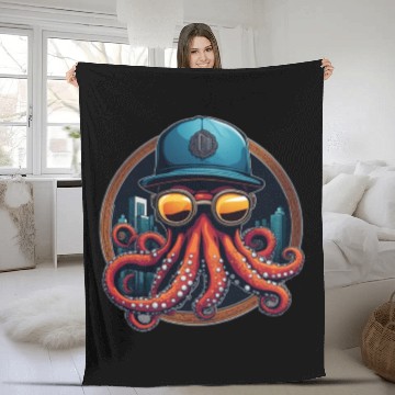 Discover Rapper Octopus Fleece Blankets