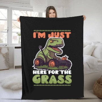 Discover Landscaper Gardening Here For Gras Dinosaur Fleece Blankets