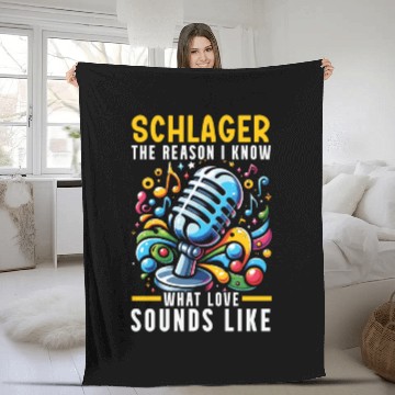 Discover German Schlager Singer Germany Music Lover Fleece Blankets