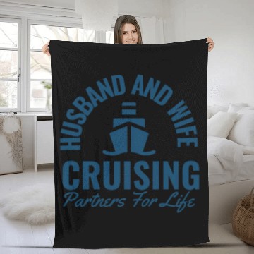 Discover Husband And Wife Cruising Partners For Life Fleece Blankets