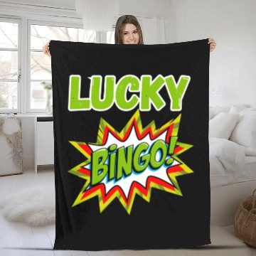 Discover Lucky bingo Fleece Blankets