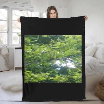 Discover Camouflage Parakeet in Tree Gifts for Animal Lover Fleece Blankets