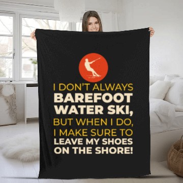 Discover Barefoot Water Skiing Extreme Sports Barefooting Fleece Blankets