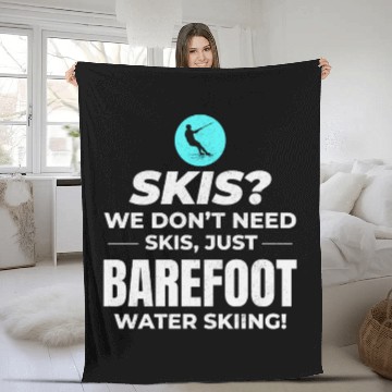 Discover Barefoot Water Skiing Extreme Sports Barefooting Fleece Blankets