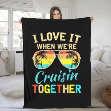 Discover Cruise Ship Vacation Friends Buddies Couples Fleece Blankets