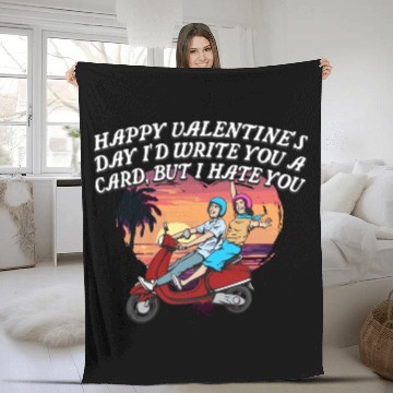 Discover Id Write a Card but I Hate You Funny Valentines Da Fleece Blankets