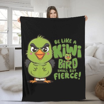 Discover Be Like a kiwi BIrd Small But Fierce1 Fleece Blankets