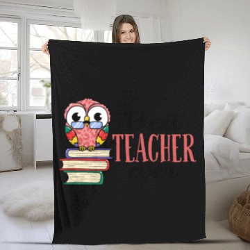 Discover Best Teacher Ever Owl Books Teaching Fleece Blankets