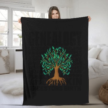 Discover Genealogy Word Cloud Family Ancestry Genealogist Fleece Blankets