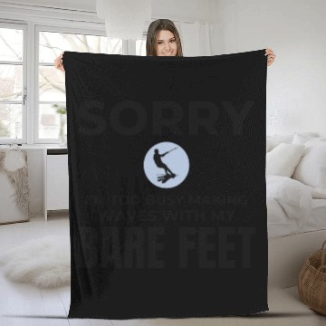 Discover Barefoot Water Skiing Extreme Sports Barefooting Fleece Blankets