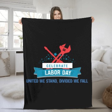 Discover Labor Day Unity Design Fleece Blankets