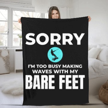 Discover Barefoot Water Skiing Extreme Sports Barefooting Fleece Blankets