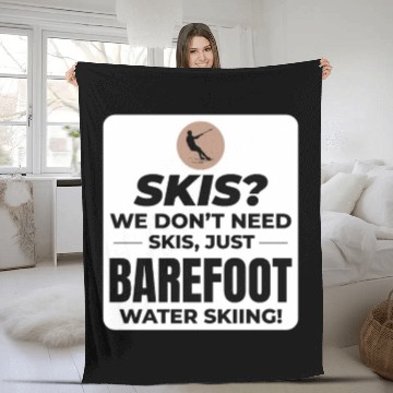 Discover Barefoot Water Skiing Extreme Sports Barefooting Fleece Blankets