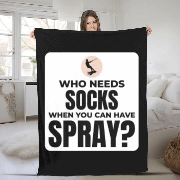 Discover Barefoot Water Skiing Extreme Sports Barefooting Fleece Blankets