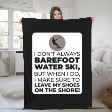 Discover Barefoot Water Skiing Extreme Sports Barefooting Fleece Blankets