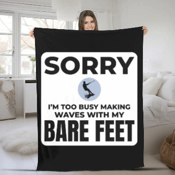 Discover Barefoot Water Skiing Extreme Sports Barefooting Fleece Blankets