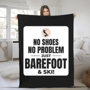 Discover Barefoot Water Skiing Extreme Sports Barefooting Fleece Blankets
