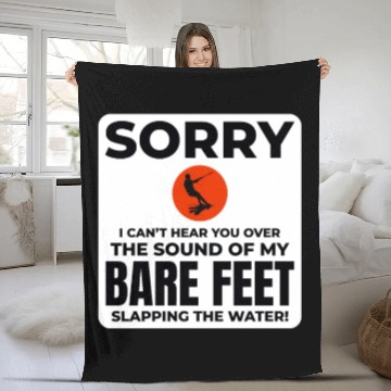 Discover Barefoot Water Skiing Extreme Sports Barefooting Fleece Blankets