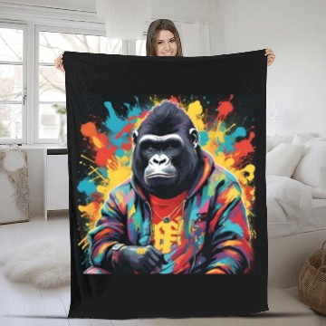 Discover Banana Republic Monkey Fleece Blankets